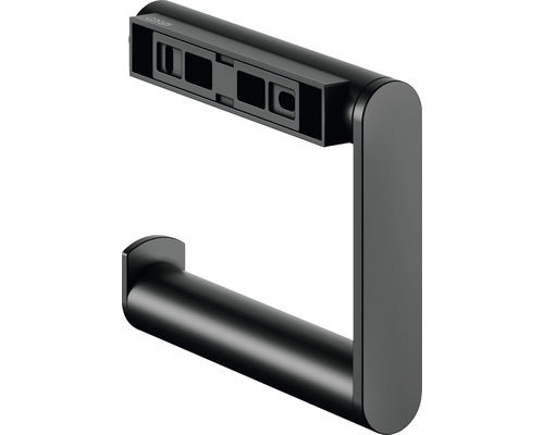 Zwarte toiletpapierhouder voor wandmontage