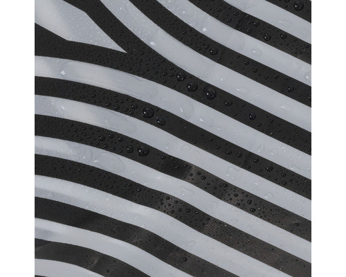 Detailopname van een waterafstotende textiel met streepmotief