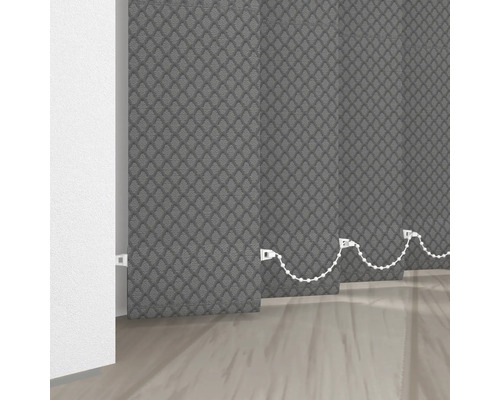 Verticale jaloezie met textielpatroon in de ruimte