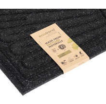Deurmat rubber Eco Contures antraciet halfrond 60x90 cm