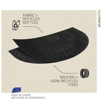 Deurmat rubber Eco Contures antraciet halfrond 60x90 cm