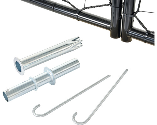 Grondankers en grondhulzen voor een voetbaldoel