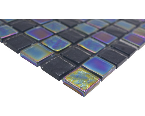 Close-up van zwarte mozaïektegels