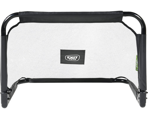 Voetbaldoel met net en Exit Toys logo