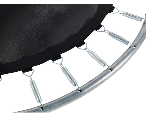 Detailopname van een trampoline met veren en frame