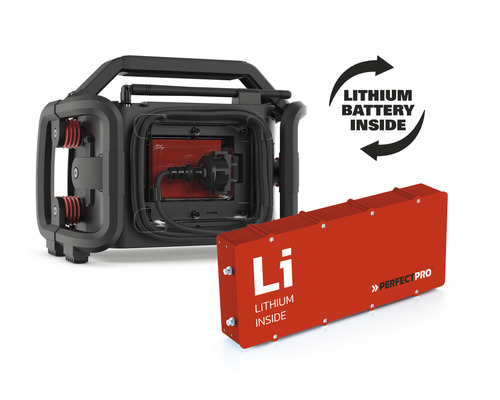 Bouwradio met verwijderbare lithium batterij van Perfectpro