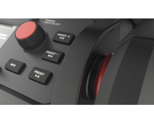 Close-up van een bedieningspaneel met knoppen en draaiknoppen