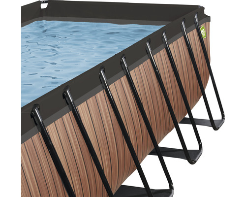 Frame zwembad met houtlook en stalen frame