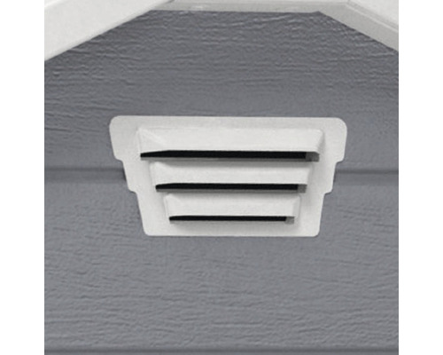 Detailaanzicht van een gevelventilatie in een gebouw, bedoeld voor de ventilatie van de zolder