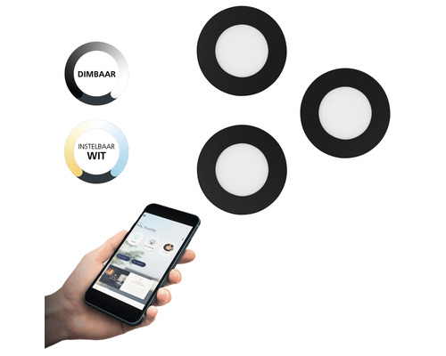 Dimbaar led-inbouwspot met smartphonebediening