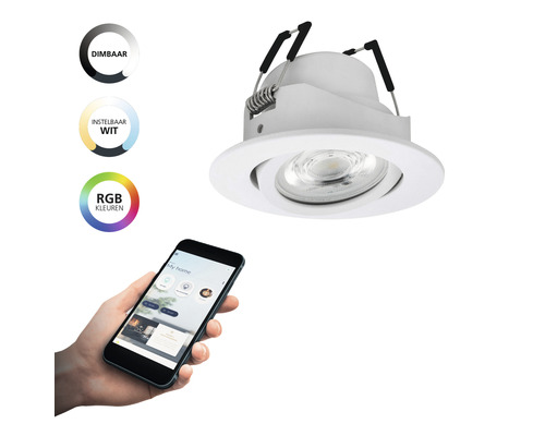 Inbouwspot met smartphonebediening