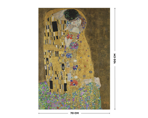 Gustav Klimts Der Kuss kunstdruk met de afmetingen 70 cm x 100 cm