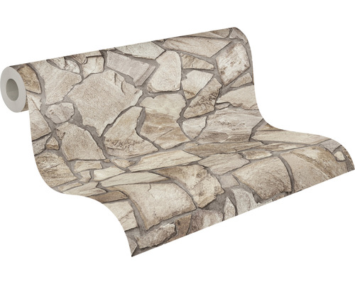 Rol behang met steenmotief