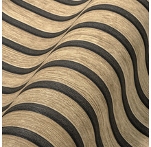 Behang met houtlook en golvend patroon