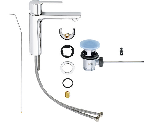 Wastafelkraan met toebehoren voor installatie