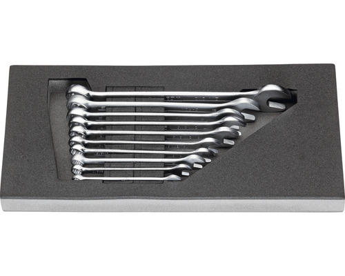 Set steekringsleutels in een schuiminleg