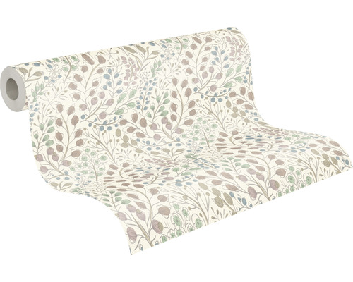 Behangrol met bladerdessin