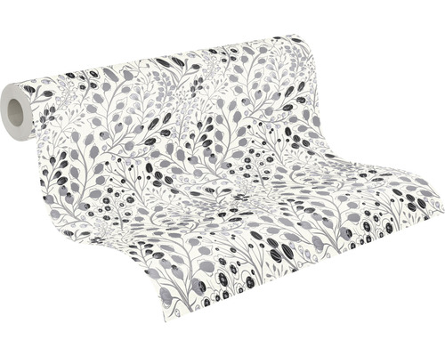 Behangrol met bladerdessin