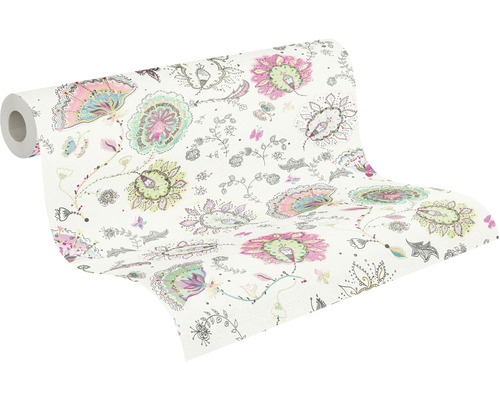 Behangrol met bloemmotief