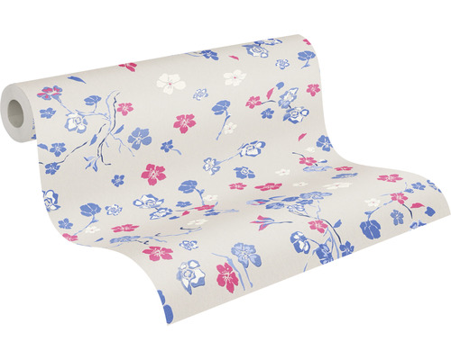 Rol behang met bloemmotief