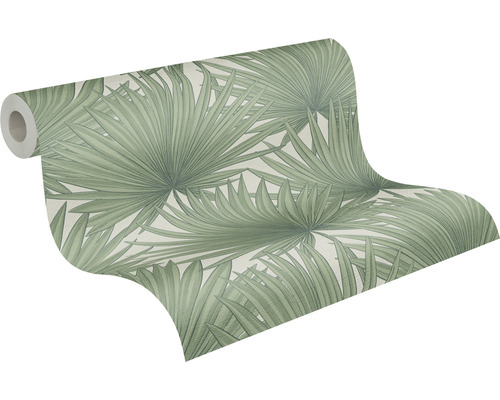 Rol behang met palmmotief