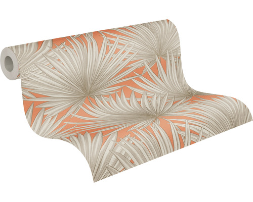 Behangrol met palmenbladmotief