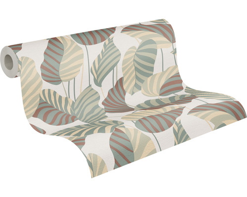 Behangrol met bladerpatroon