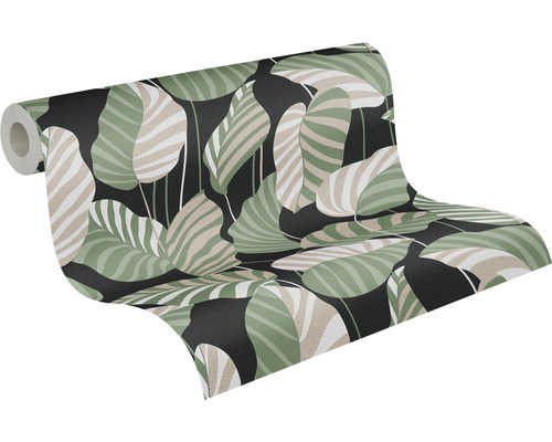 Behangrol met bladerpatroon