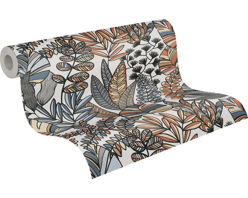 Behangrol met bladerpatroon