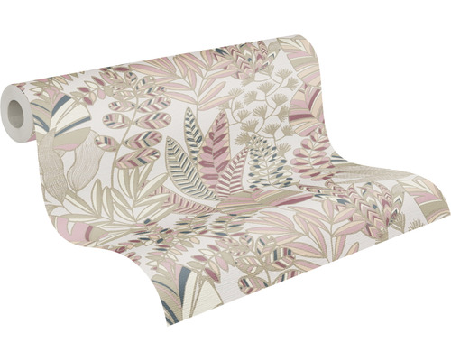 Behangrol met bladerpatroon