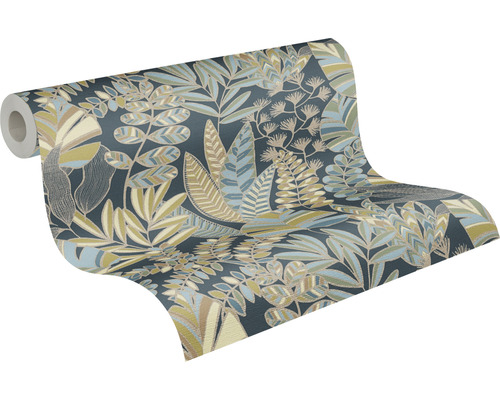 Behangrol met bladerpatroon