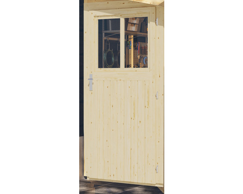 Houten deur met raam voor tuinhuis