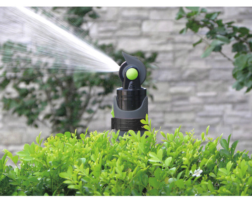 Tuinsproeier die planten besproeit