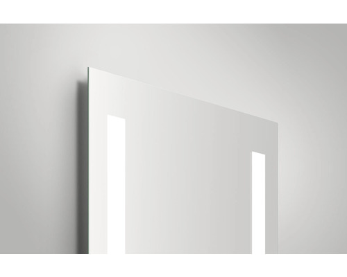 Rechthoekige badkamerspiegel met geïntegreerde verlichting