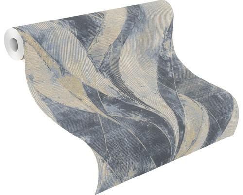 Behangrol met abstract bladpatroon