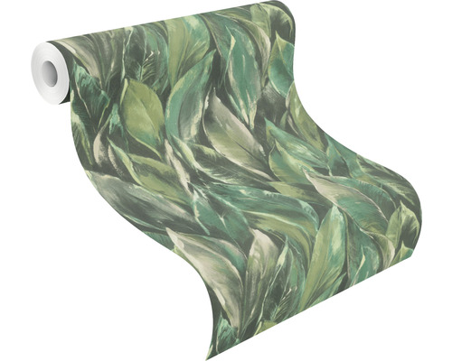 Behangrol met bladerpatroon