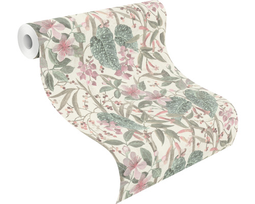 Behangrol met bloemmotief