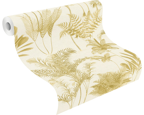 Rol behang met plantenmotief