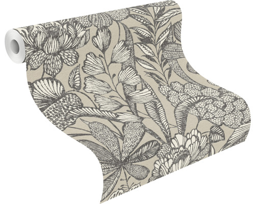 Behangrol met bloemdecoratie voor wanddecoratie