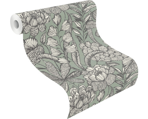 Behangrol met bloemmotief