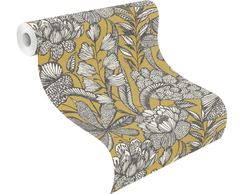 Behangrol met bloemmotief