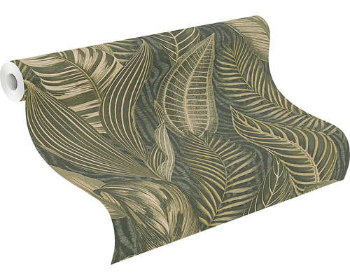 Behangrol met bladerenmotief