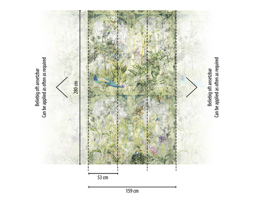 Fotobehang met jungle motief en maatvoering