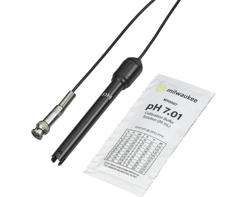 pH-elektrode met pH 7,01 bufferoplossing