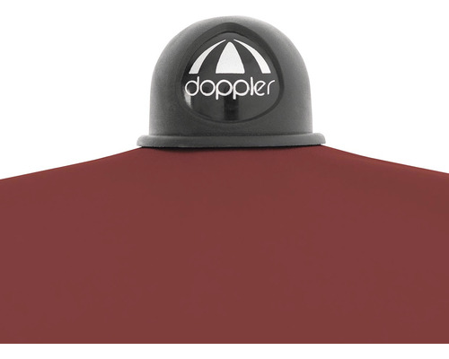 Doppler Logo op een paraplu