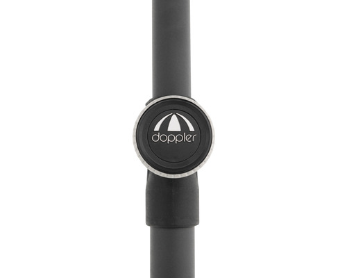 Doppler logo op een paraplu