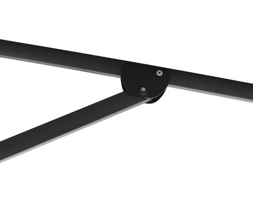 Detailopname van het scharnier van een parasol.