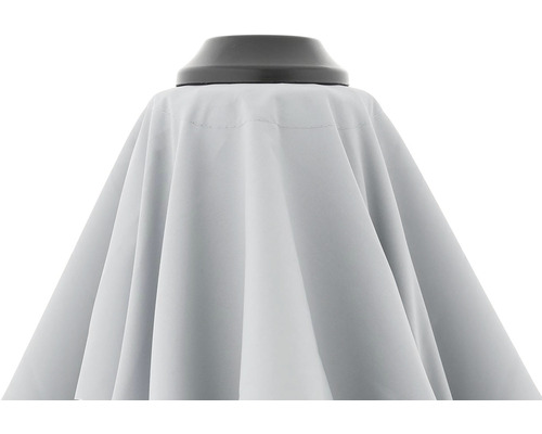 Grijze parasolhoes met zwart beslag