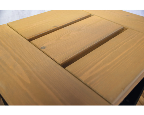 Detailaanzicht van een houten tafelblad