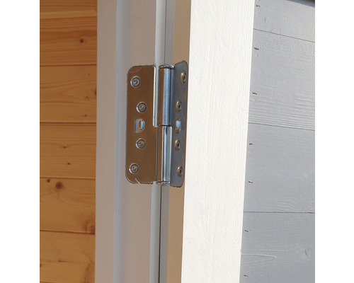 Close-up van een deurscharnier